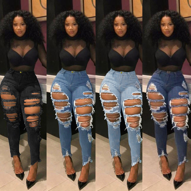 Ripped skinny jeans