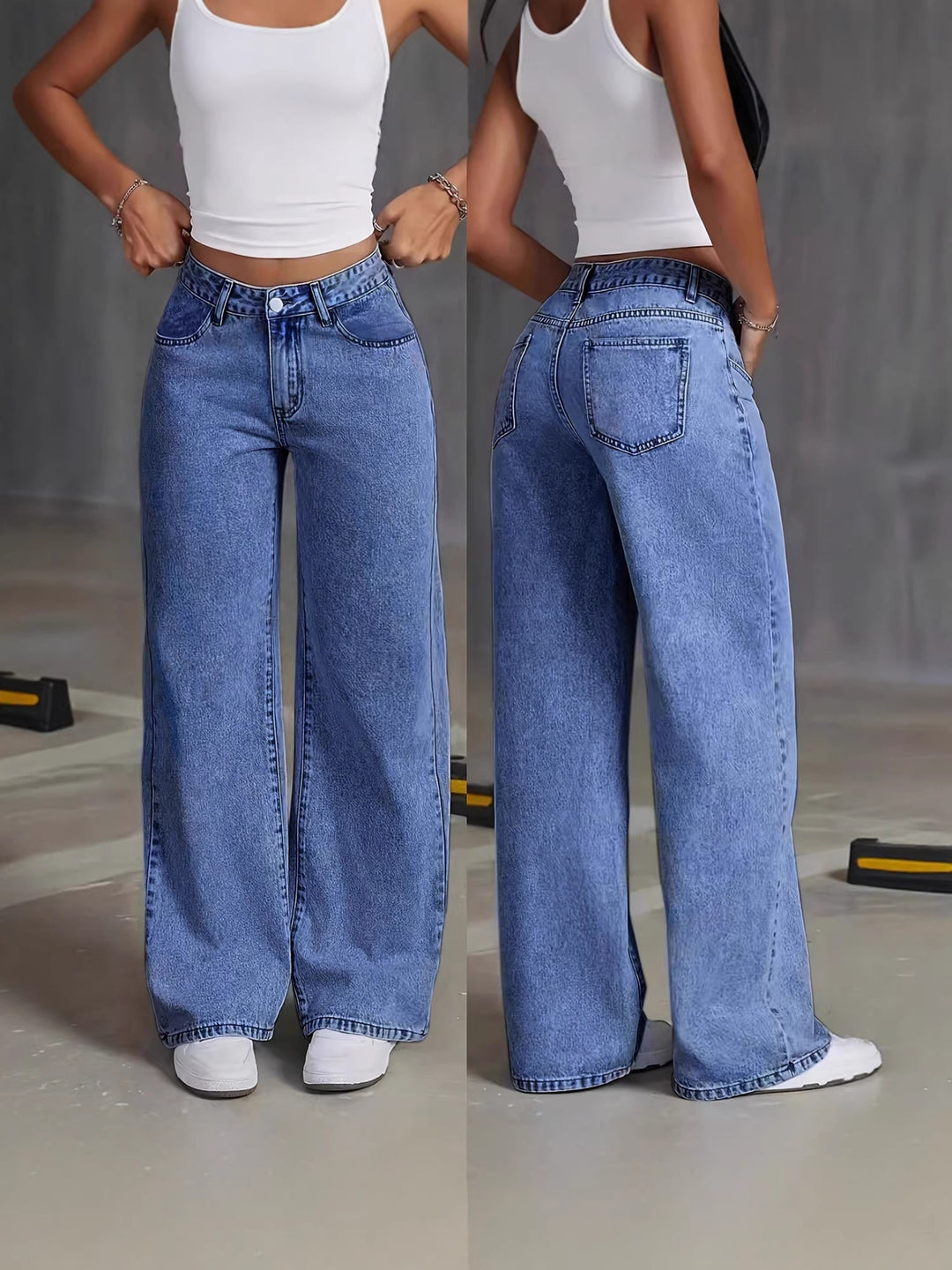 Straight-leg pants, loose-fitting casual trousers