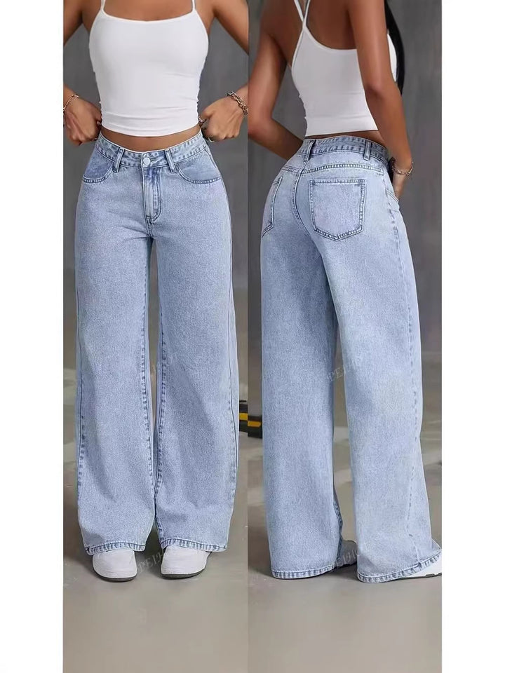 Straight-leg pants, loose-fitting casual trousers