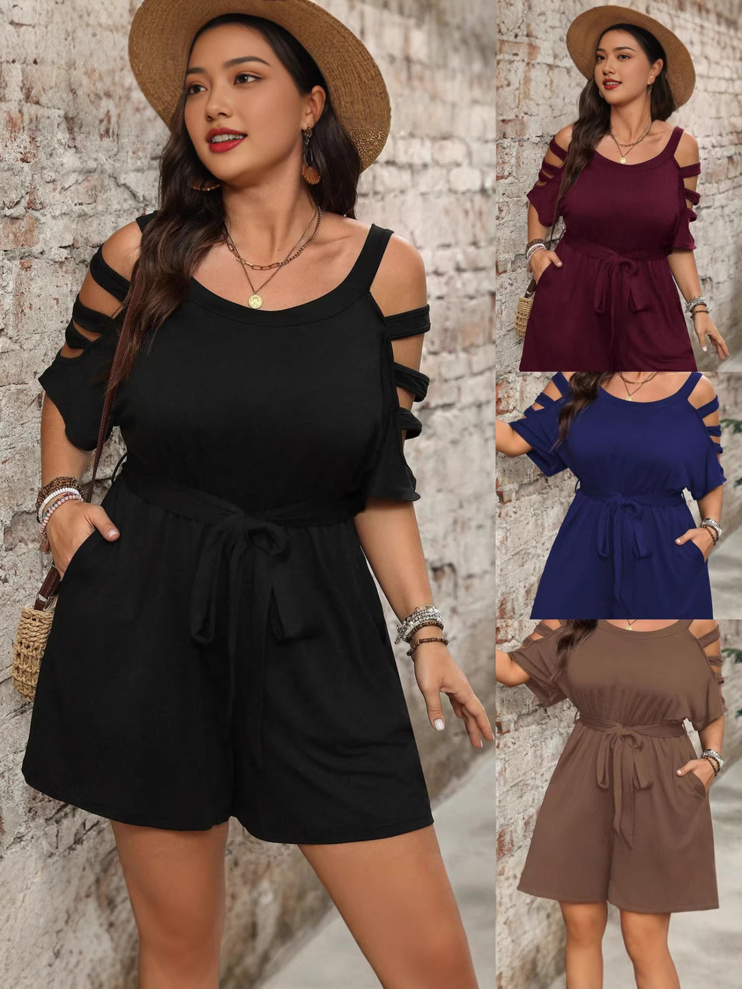 Casual and stylish off-shoulder jumpsuit