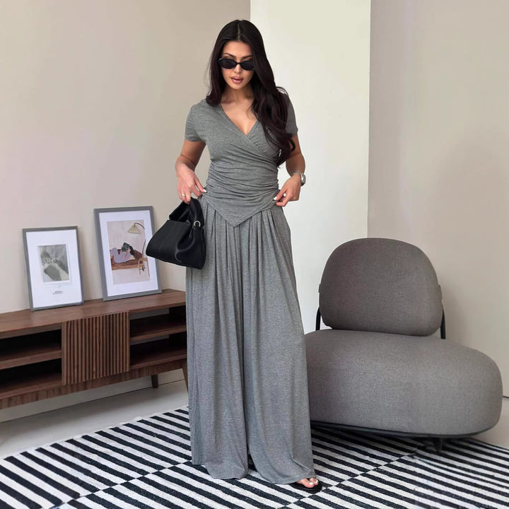 Elegant V-neck Comfortable Casual Two-Piece Set