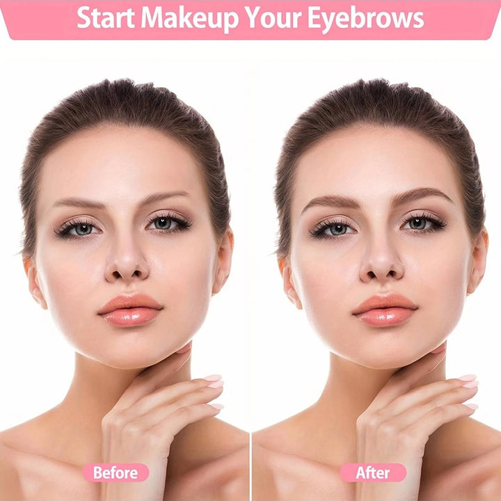 Eyebrow clip-on headband with ties - an eyebrow drawing tool