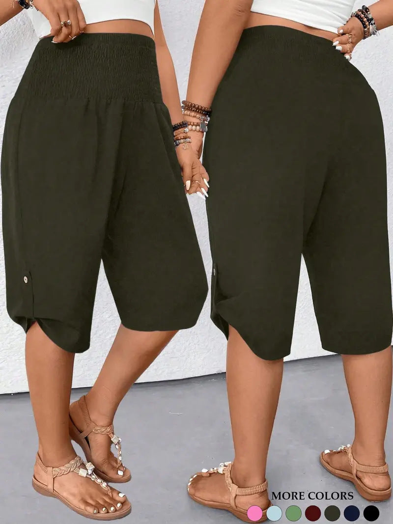 Casual Loose Waist Mid-Length Women's Casual Pants