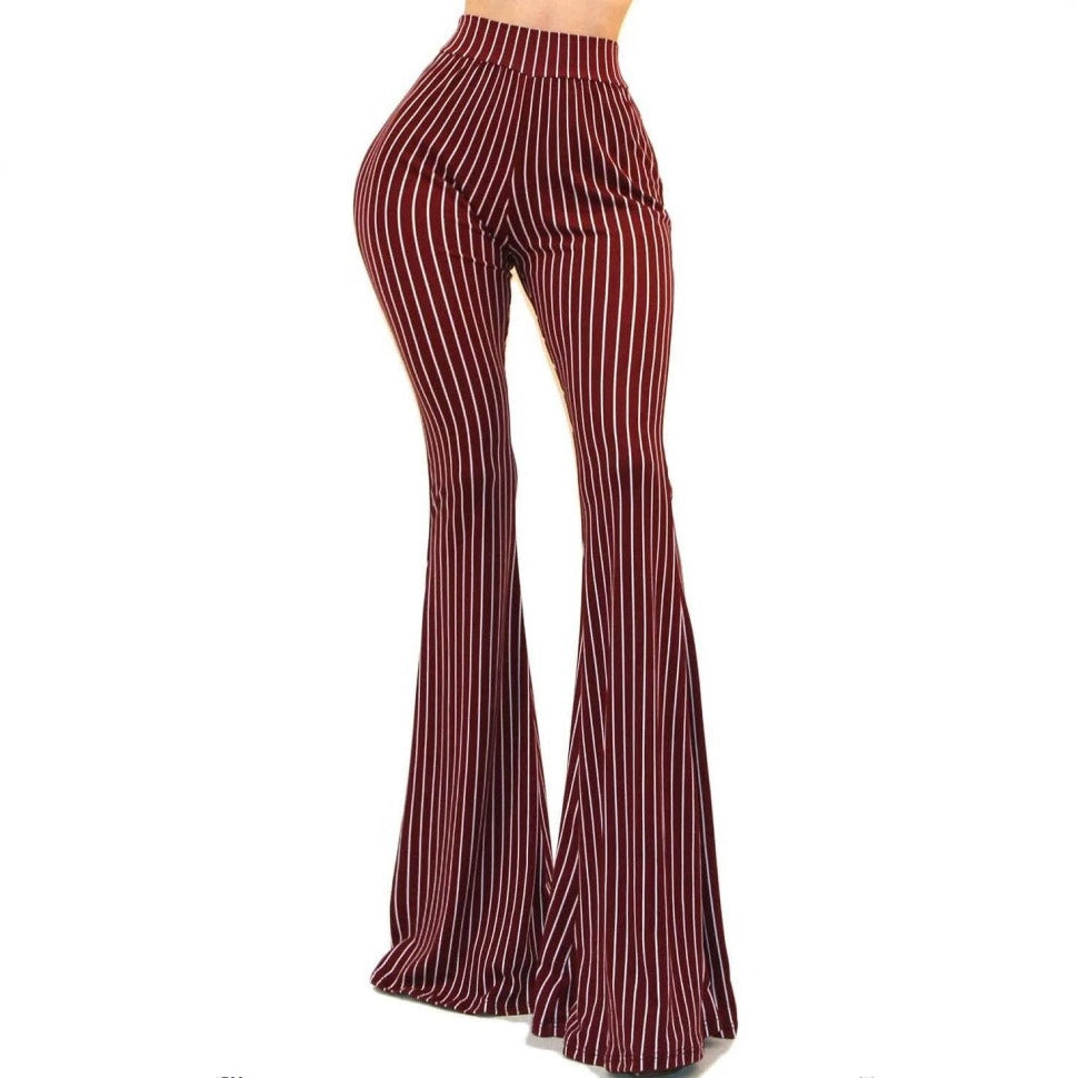 Women's leopard print flared trousers