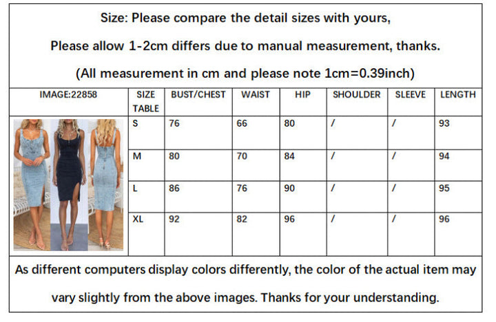 U-neck denim suspender dress
