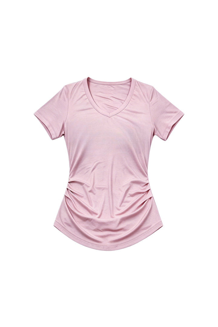Summer slim-fit V-neck T-shirt