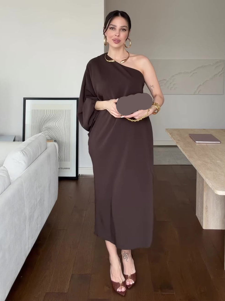 Elegant and Breathable Asymmetrical One-Shoulder Dress