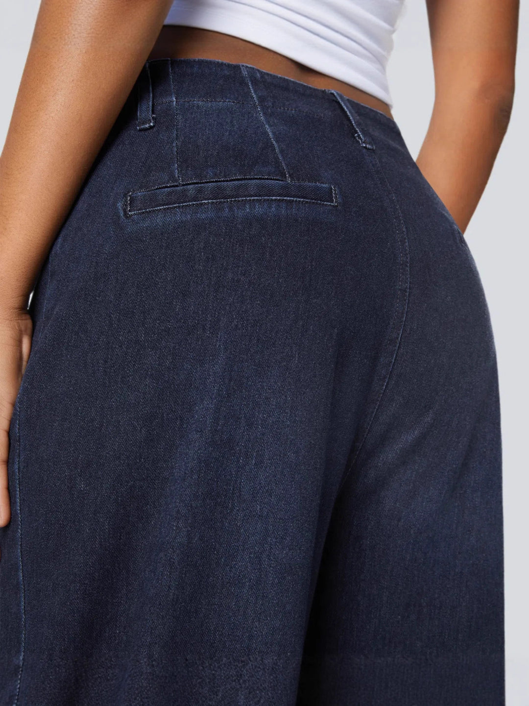 Casual Pocket Wide-Leg Straight-Leg Trousers