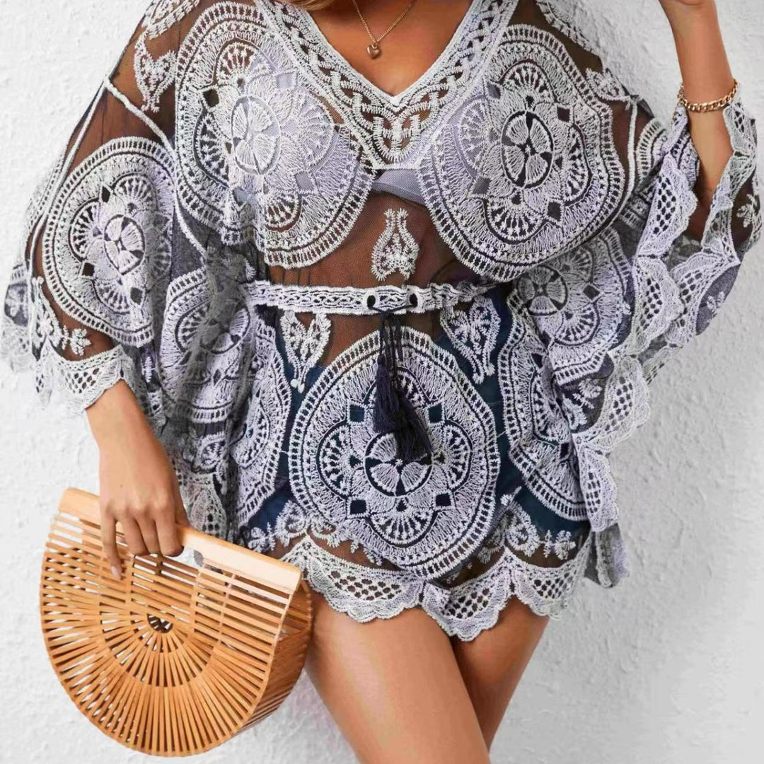 Lace Beach Vacation Short Cover-up