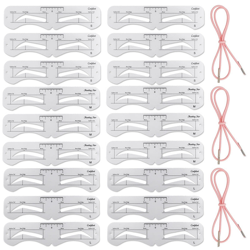 Eyebrow clip-on headband with ties - an eyebrow drawing tool