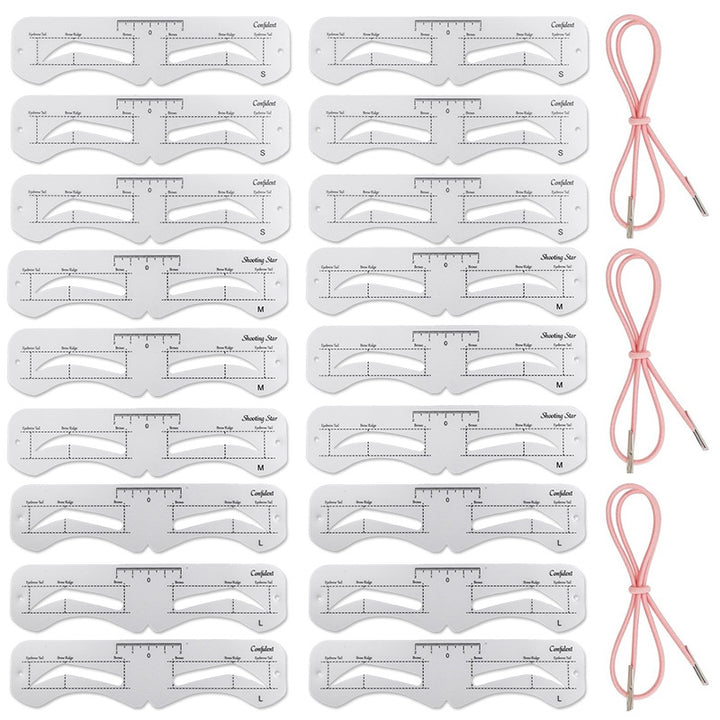Eyebrow clip-on headband with ties - an eyebrow drawing tool