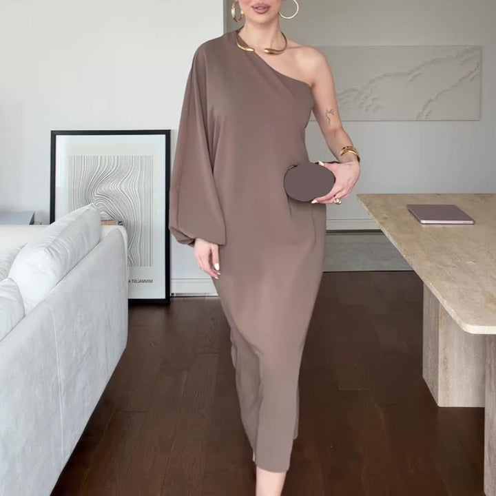 Elegant and Breathable Asymmetrical One-Shoulder Dress