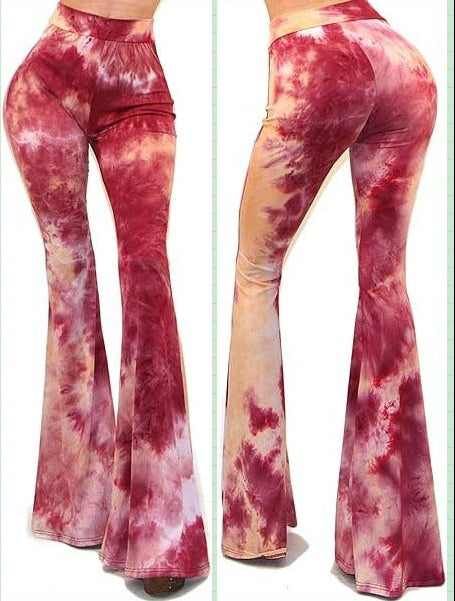 Women's leopard print flared trousers