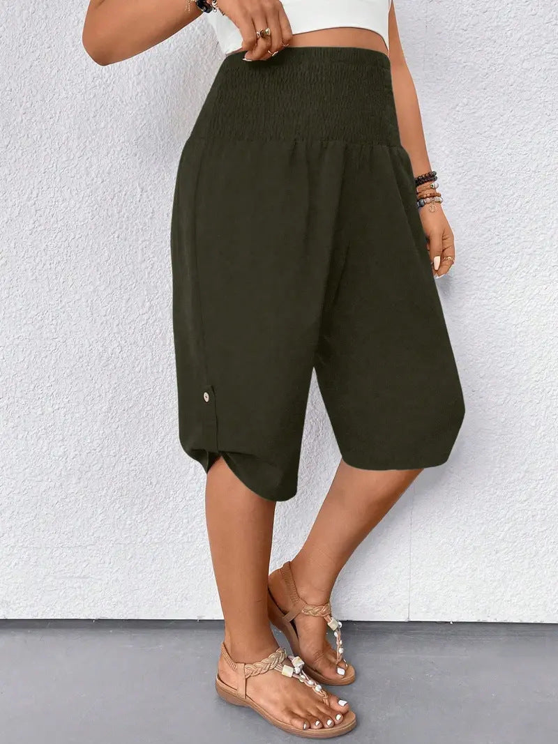 Casual Loose Waist Mid-Length Women's Casual Pants