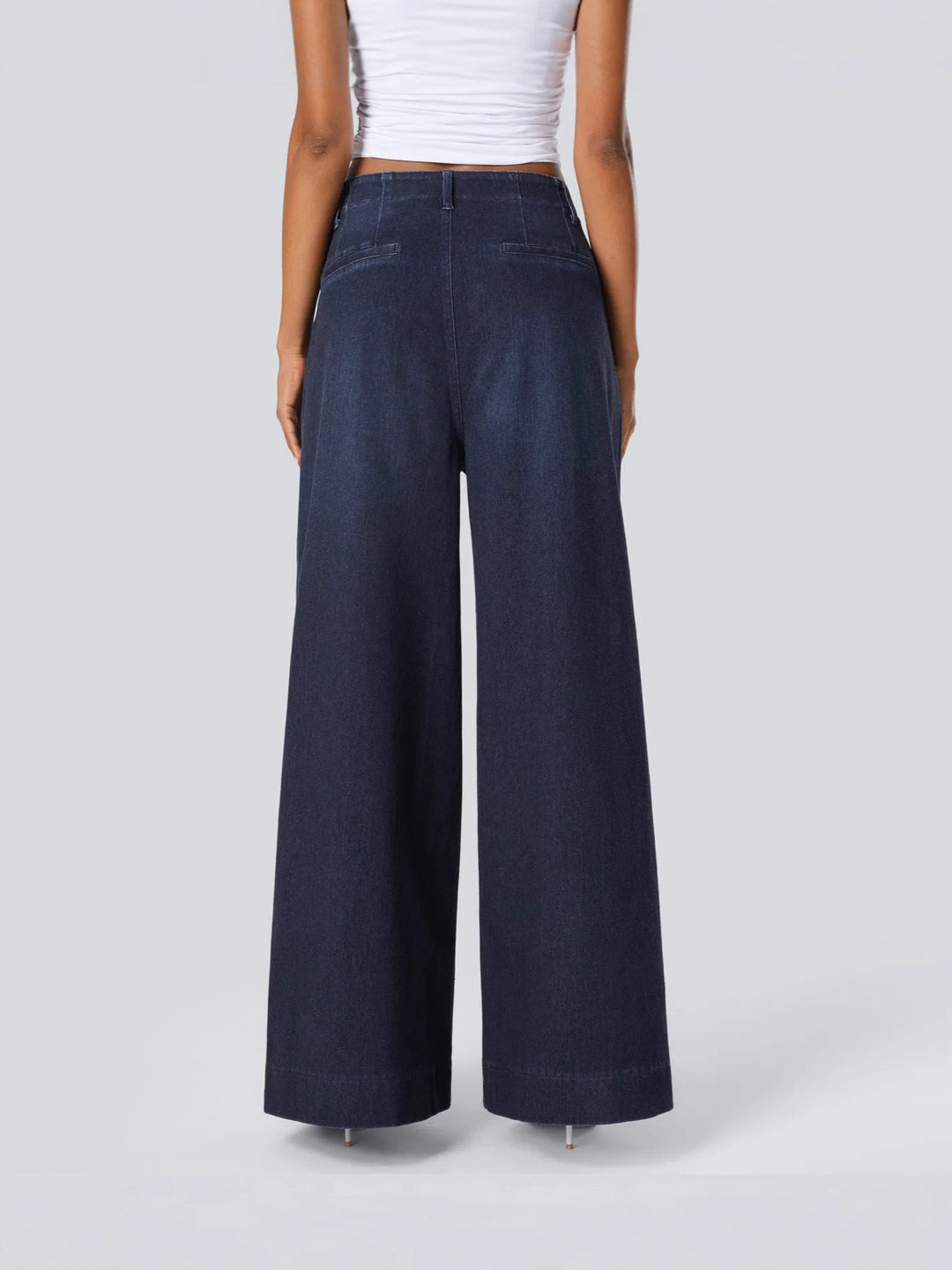 Casual Pocket Wide-Leg Straight-Leg Trousers