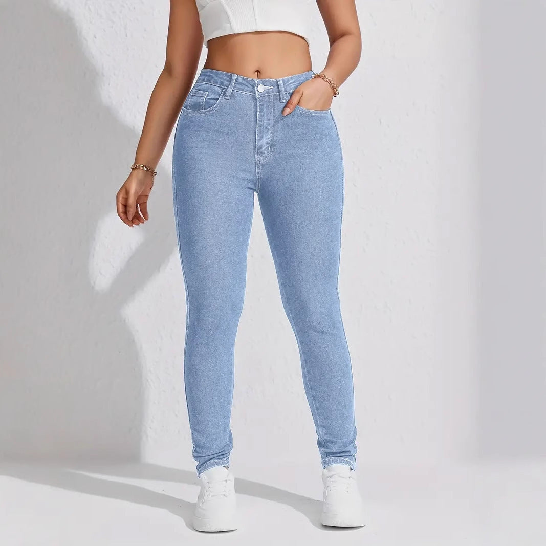 Skinny stretch cropped jeans