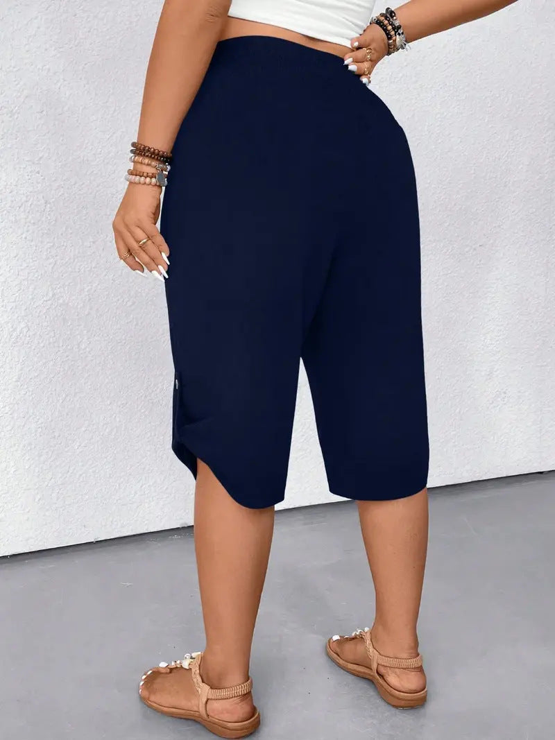 Casual Loose Waist Mid-Length Women's Casual Pants