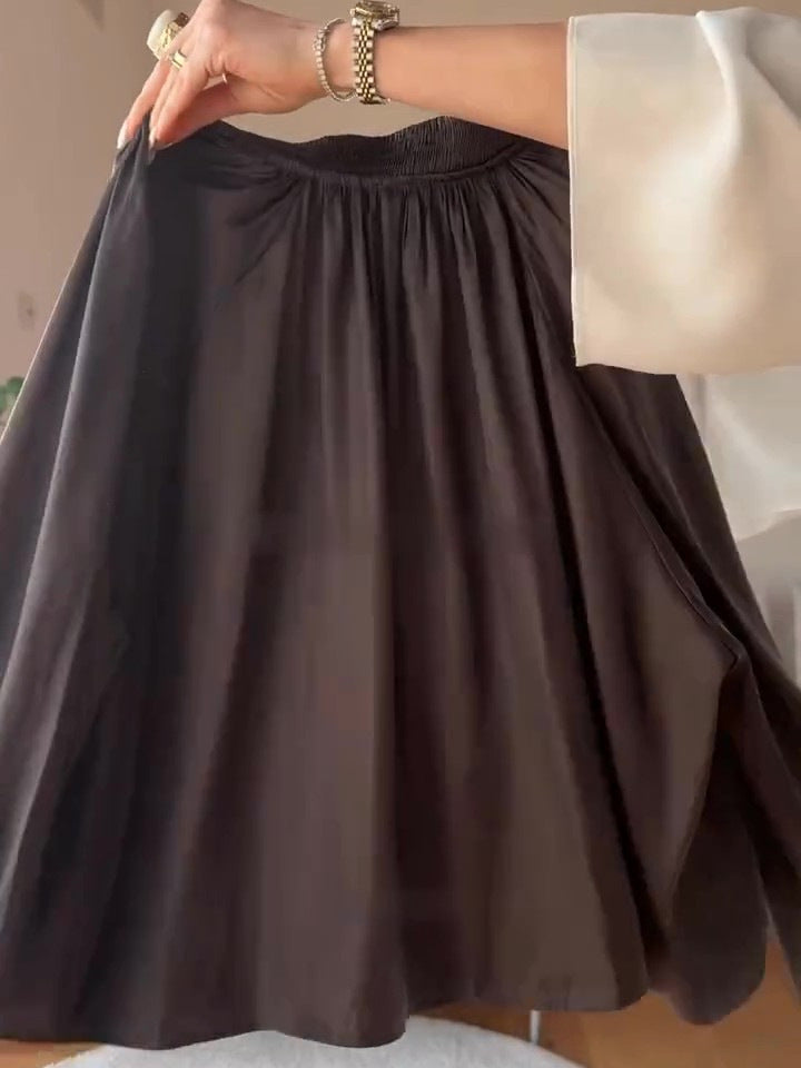Breathable V-neck chiffon blouse and lantern pants two-piece set