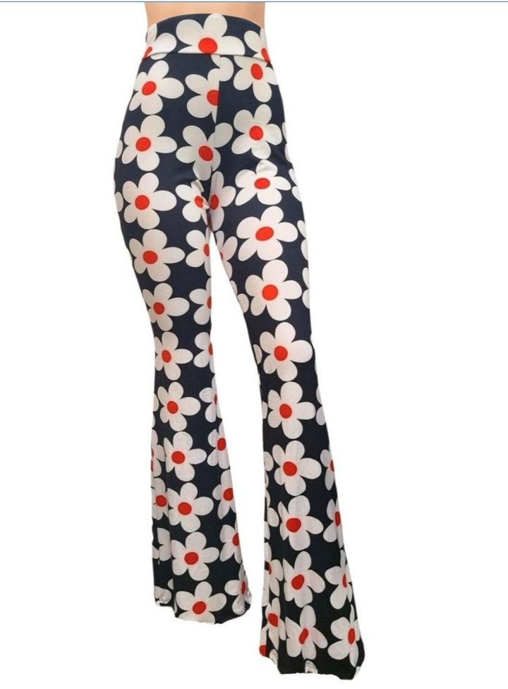 Women's leopard print flared trousers