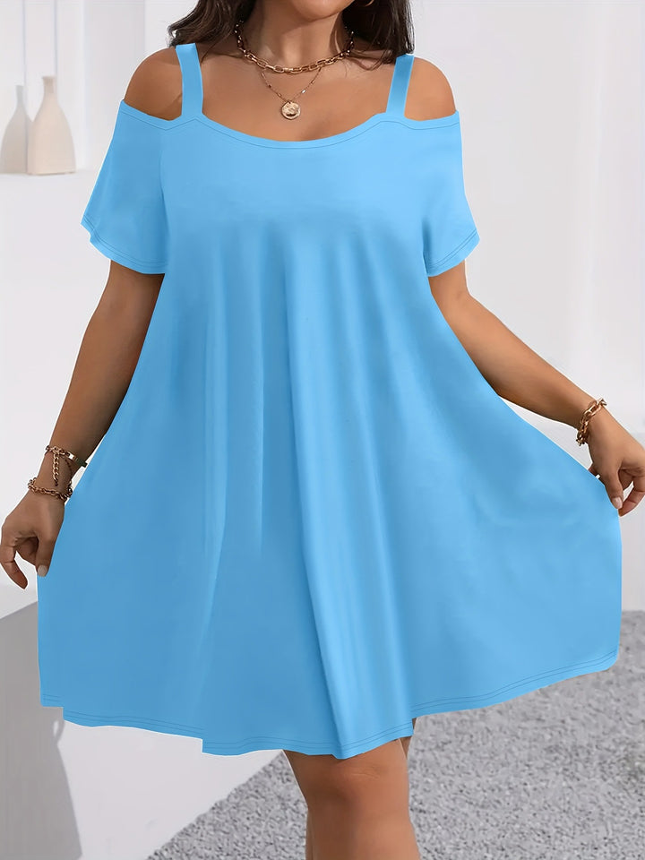 Elegant and comfortable solid color dress