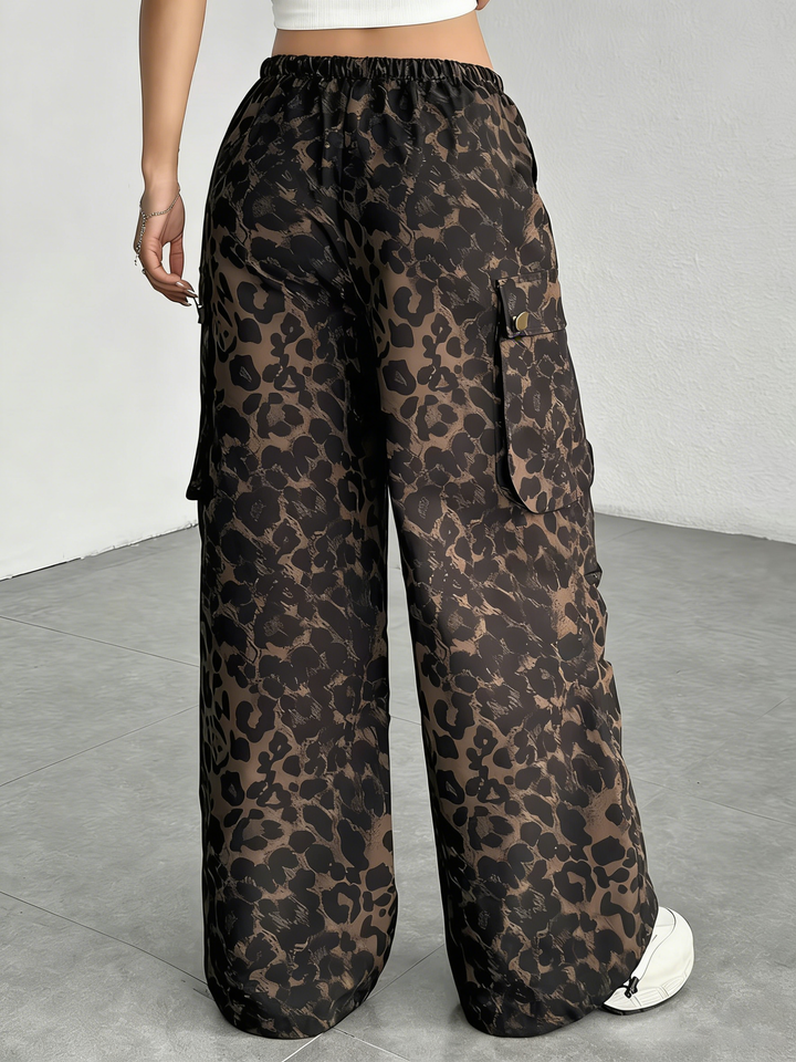 Leopard Print Cargo Pants