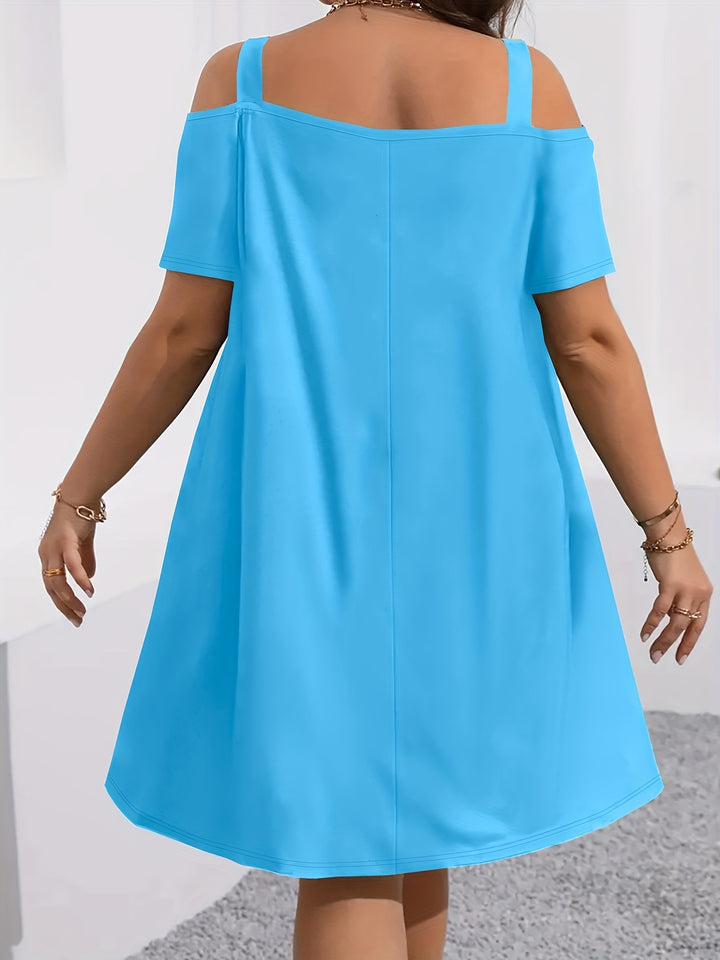 Elegant and comfortable solid color dress