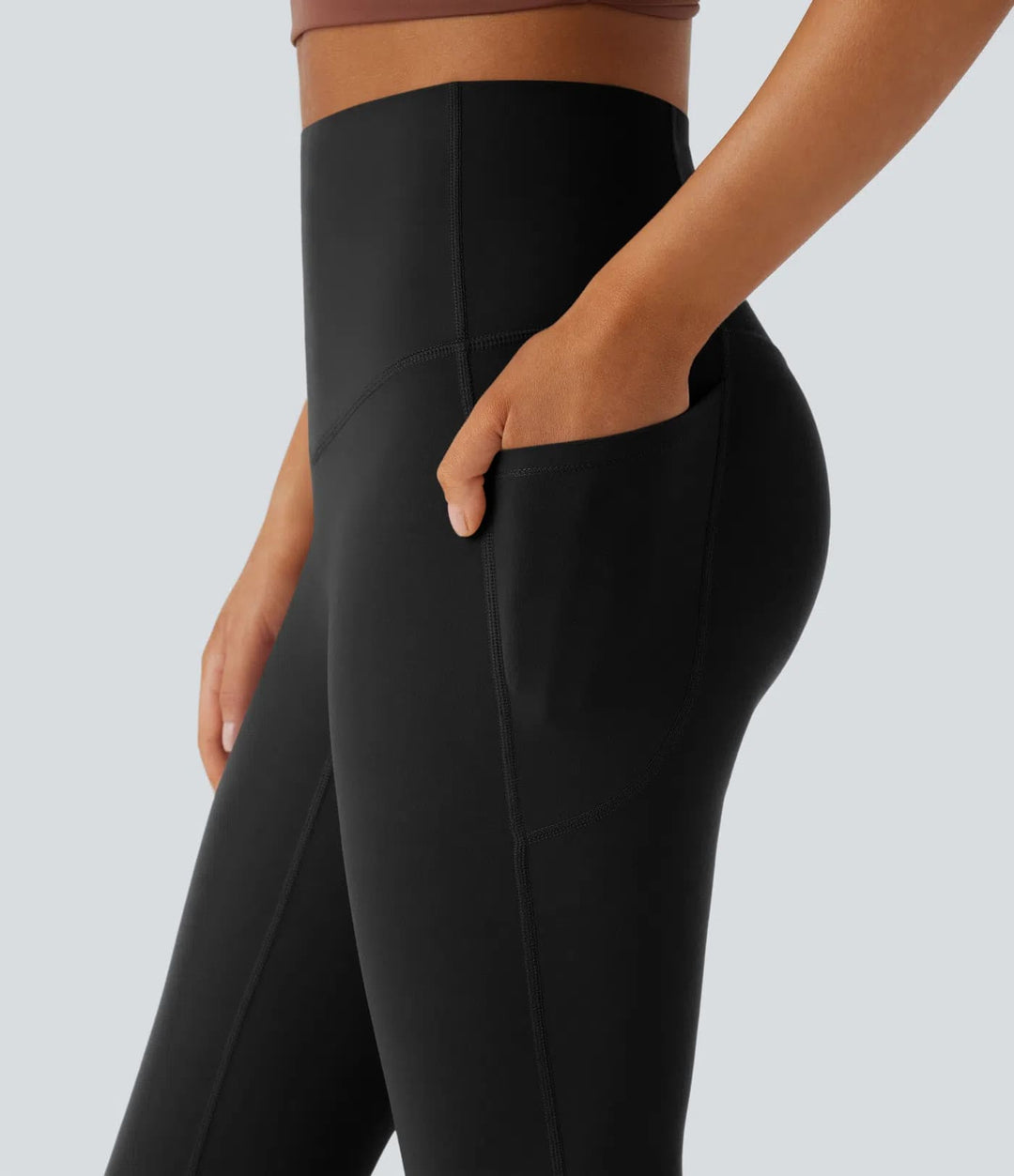 High-waisted flared yoga pants
