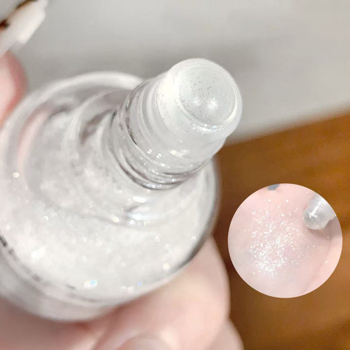 Liquid shimmering highlighter - sparkling rhinestones for face and body