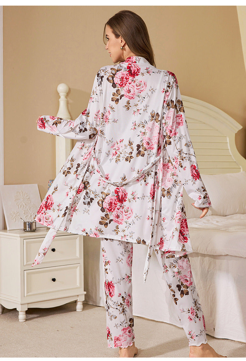 Floral Print Pants Pajama Set