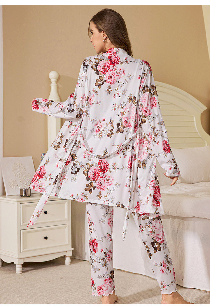 Floral Print Pants Pajama Set