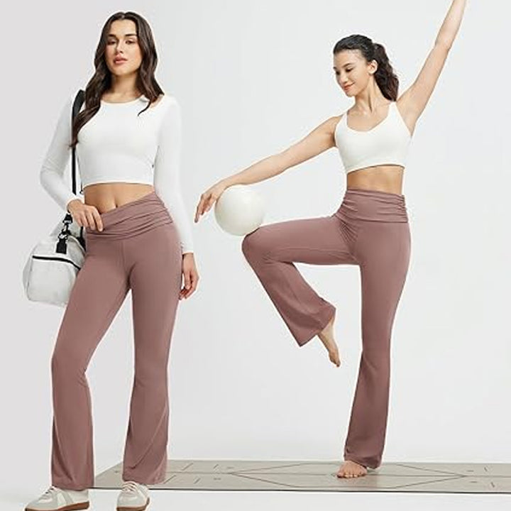 High-Waisted, Hip-Lifting, Slightly Flared Yoga Pants