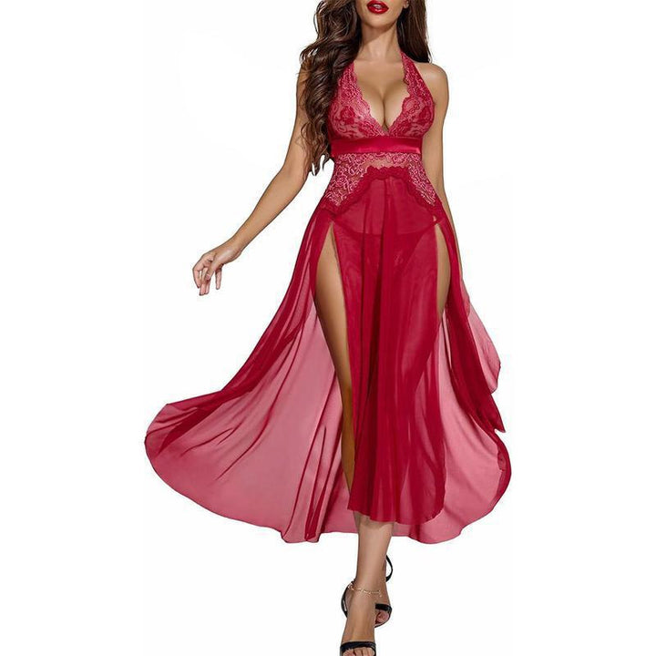See-through slip dress