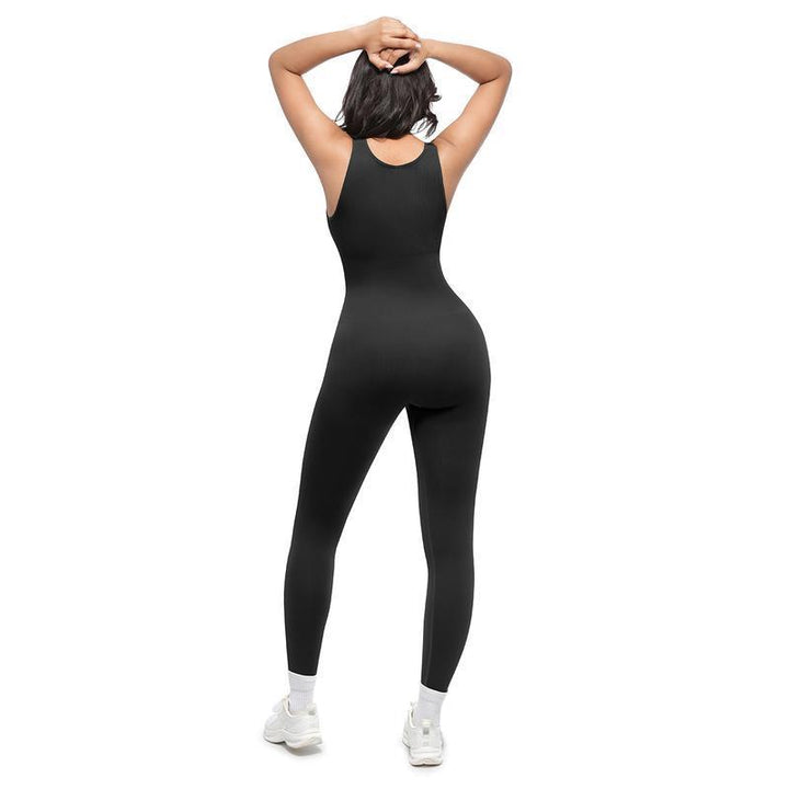 Sleeveless V-neck slimming and tummy-control sports yoga jumpsuit