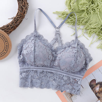 Lace Cutout Crossover Back