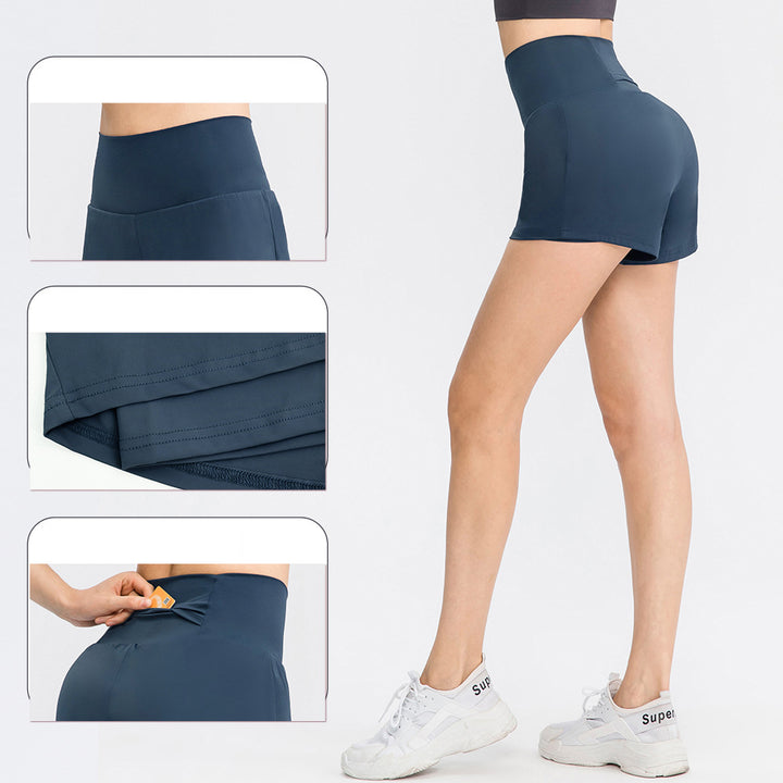 Quick-drying pocket yoga shorts