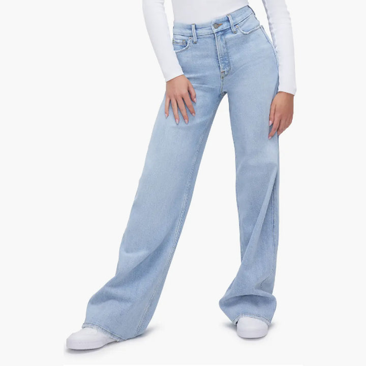 Casual loose straight leg jeans
