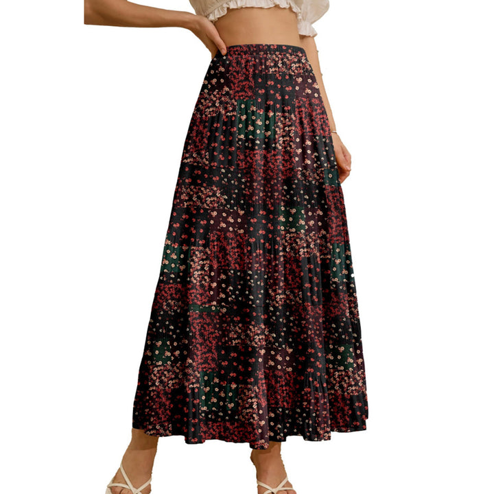 Casual Printed Midi Skirt