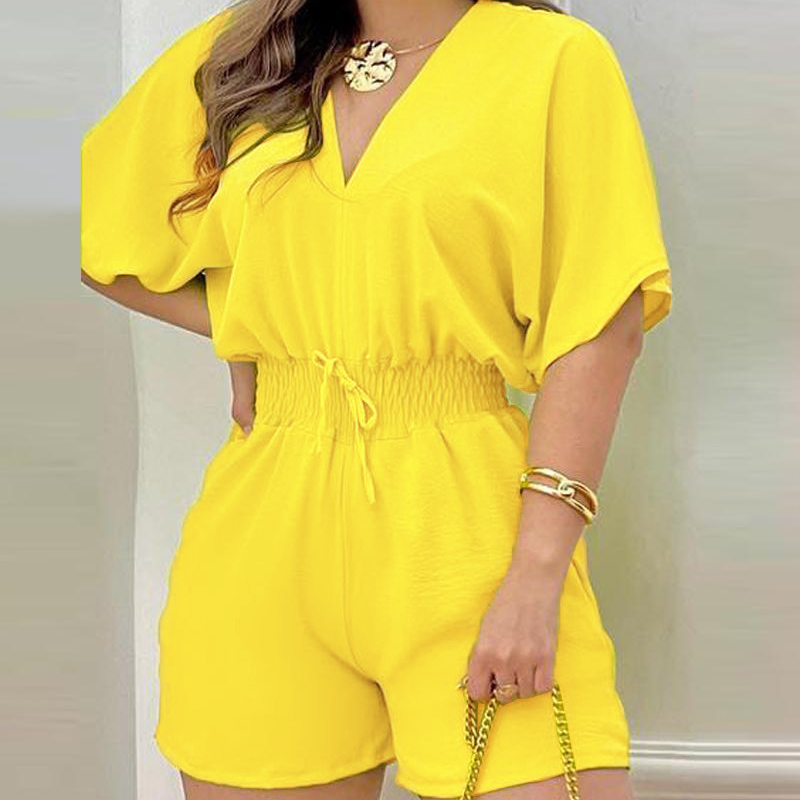Casual V-neck jumpsuit