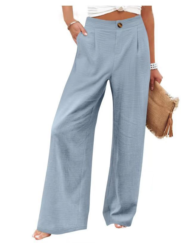 Comfortable high-waisted wide-leg pants