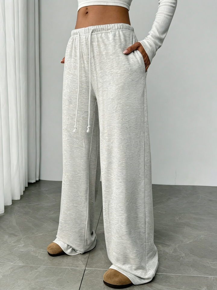 Casual Pocket Wide-Leg Casual Pants