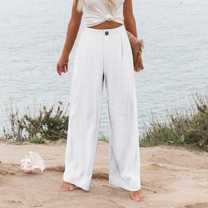 Comfortable high-waisted wide-leg pants