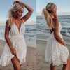 Lace Lace V-Neck Backless Dress