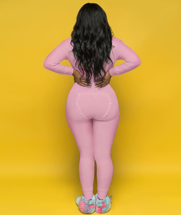 Casual long-sleeved jumpsuit