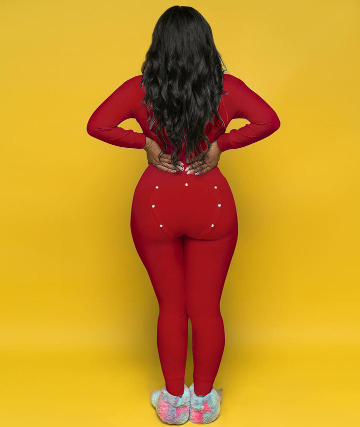 Casual long-sleeved jumpsuit
