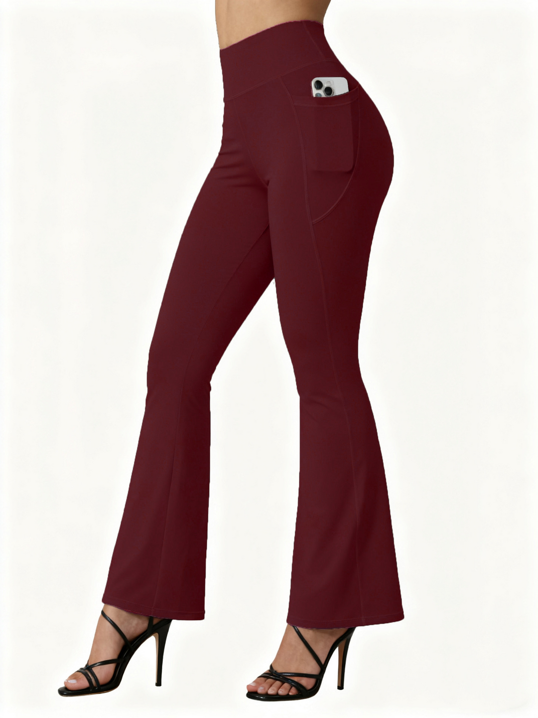 High-waisted flared yoga pants