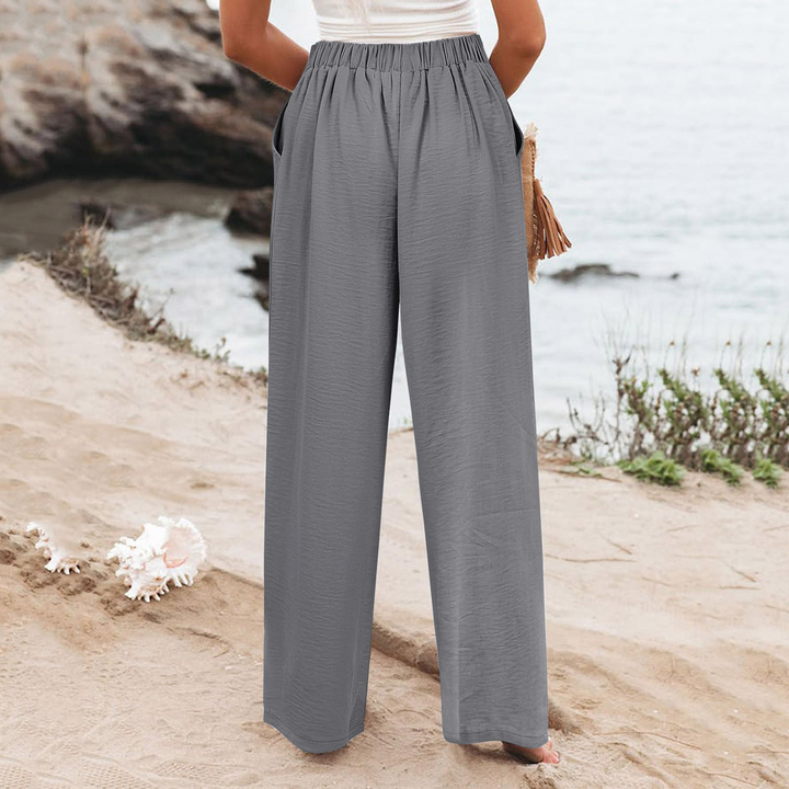 Comfortable high-waisted wide-leg pants
