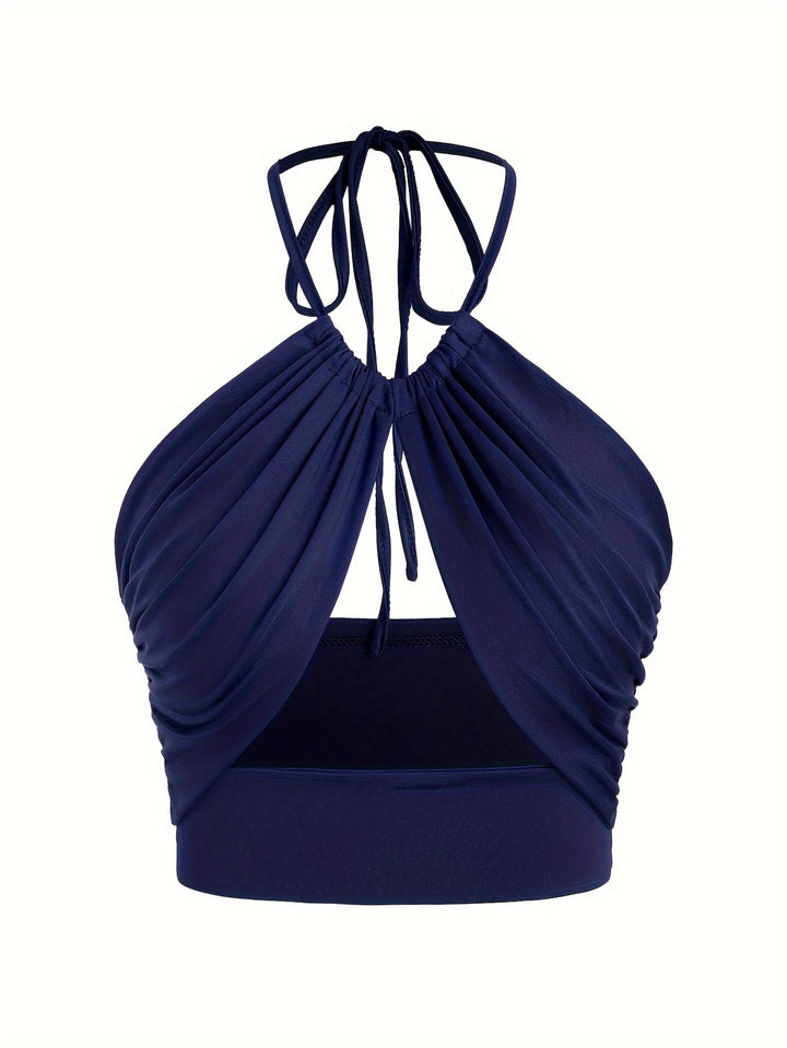 Cutout Halter Tank Top