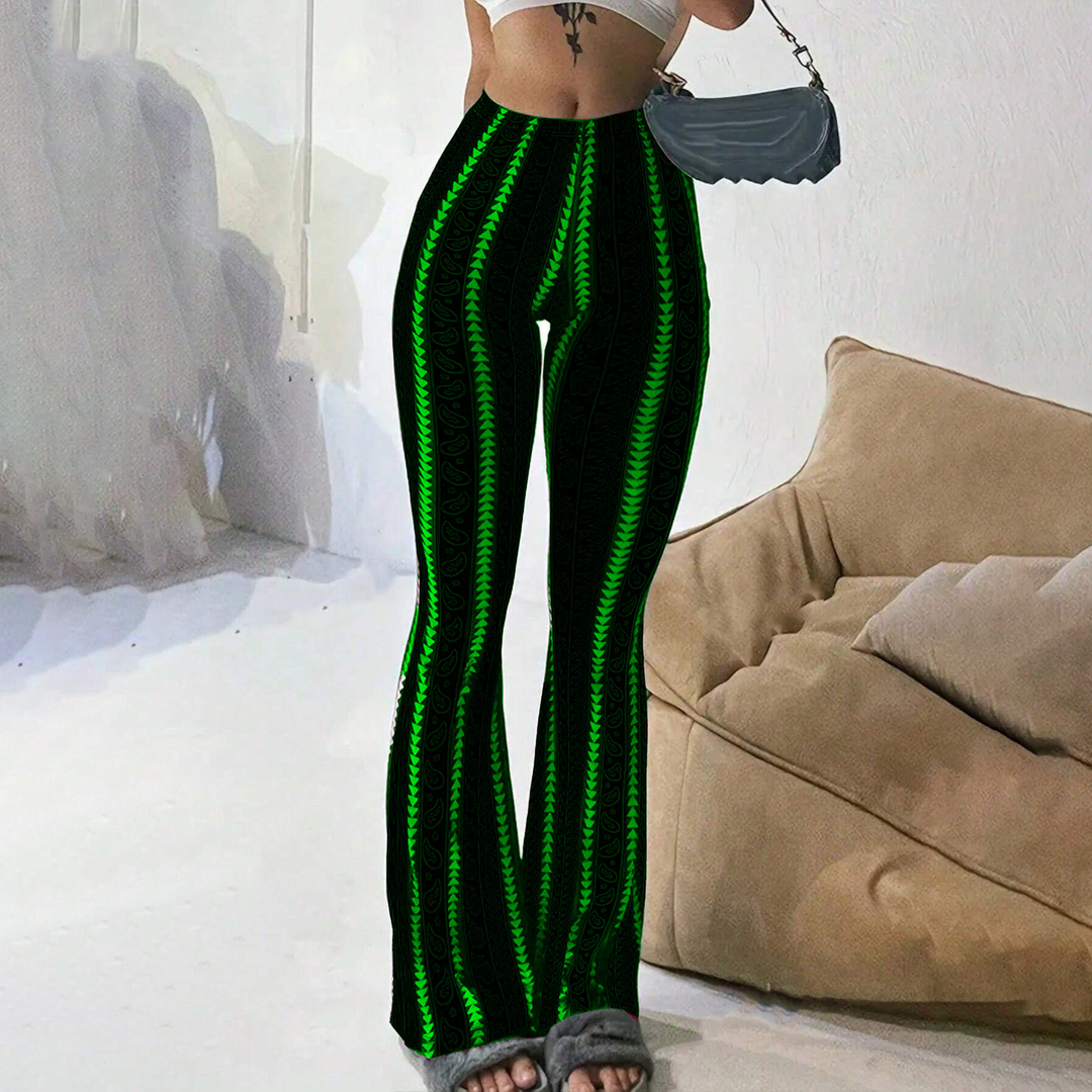 Women'S  Bohemian Printed Flared Pants