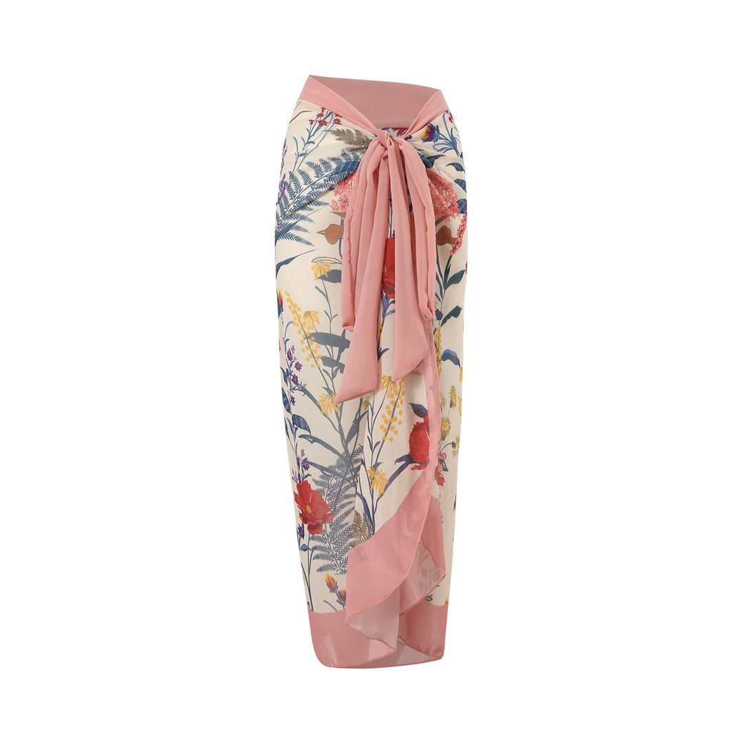 Fashion Printed Lace Straps Swimsuit