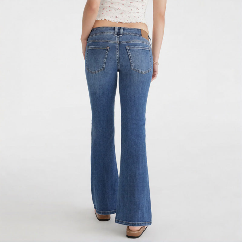 Retro Pocket Flared Jeans